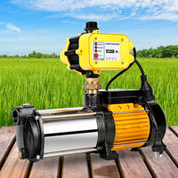 Giantz Garden Water Pump High Pressure 2000W 4-Stage Tank Irrigation Yellow Tools Kings Warehouse 