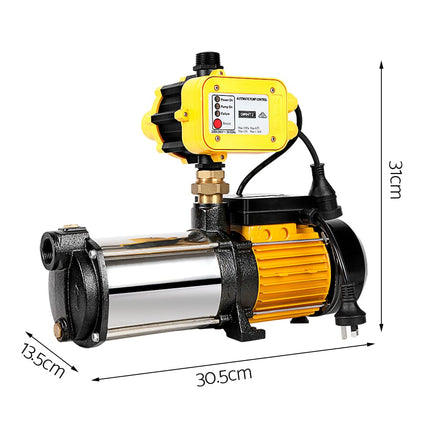 Giantz Garden Water Pump High Pressure 2000W 4-Stage Tank Irrigation Yellow Tools Kings Warehouse 