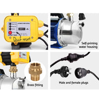 Giantz Garden Water Pump Jet High Pressure Controller Stage Irrigation 4600L/H Tools Kings Warehouse 