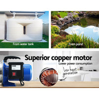 Giantz Garden Water Pump Jet High Pressure Controller Stage Irrigation 4600L/H Tools Kings Warehouse 