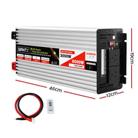 Giantz Power Inverter 3000W or 6000W Pure Sine Wave 12V-240V Camping Boat Caravan Outdoor Recreation Kings Warehouse 