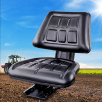 Giantz Tractor Seat Forklift Excavator Truck Universal Replacement PU Chair Auto Accessories Kings Warehouse 