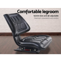 Giantz Tractor Seat Forklift Excavator Truck Universal Replacement PU Chair Auto Accessories Kings Warehouse 