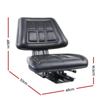 Giantz Tractor Seat Forklift Excavator Truck Universal Replacement PU Chair Auto Accessories Kings Warehouse 