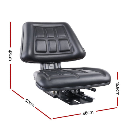 Giantz Tractor Seat Forklift Excavator Truck Universal Replacement PU Chair Auto Accessories Kings Warehouse 