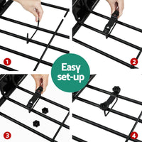 Giantz Universal Car Roof Rack Basket Luggage Vehicle Cargo Carrier 111cm Black Auto Accessories Kings Warehouse 