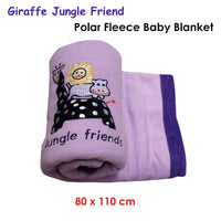 Giraffe Jungle Friend Polar Fleece Baby Blanket 80 x 110 cm Home & Garden Kings Warehouse 