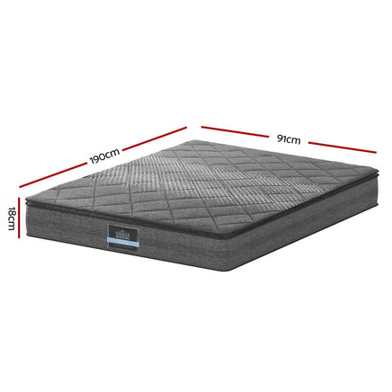 Giselle Bedding 18cm Mattress Pillow Top Single Furniture Kings Warehouse 
