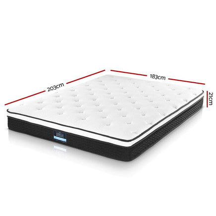 Giselle Bedding 21cm Mattress Euro Top King Furniture Kings Warehouse 