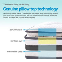 Giselle Bedding 21cm Mattress Pillow Top Double Furniture Kings Warehouse 