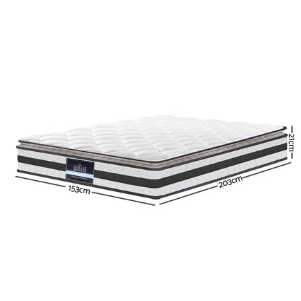 Giselle Bedding 21cm Mattress Pillow Top Queen Furniture Kings Warehouse 
