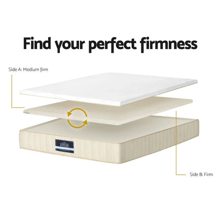 Giselle Bedding 27cm Mattress Double-sided Flippable Layer King Single Furniture Kings Warehouse 