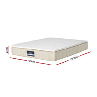 Giselle Bedding 27cm Mattress Double-sided Flippable Layer Single Furniture Kings Warehouse 