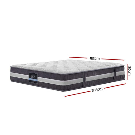 Giselle Bedding 30cm Mattress Pocket Spring Queen Furniture Kings Warehouse 