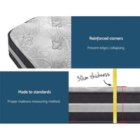 Giselle Bedding 30cm Mattress Pocket Spring Queen Furniture Kings Warehouse 