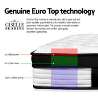 Giselle Bedding 31cm Mattress Euro Top Double Furniture Kings Warehouse 