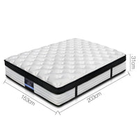 Giselle Bedding 31cm Mattress Euro Top Queen Furniture Kings Warehouse 