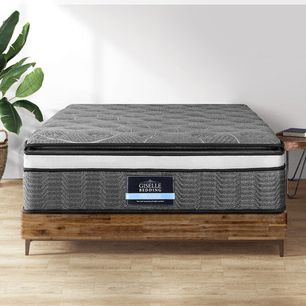 Giselle Bedding 34cm Mattress Double Layer Pocket Spring Double Furniture Kings Warehouse 