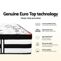 Giselle Bedding 34cm Mattress Euro Top Pocket Spring Double Furniture Kings Warehouse 