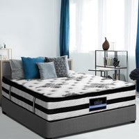 Giselle Bedding 34cm Mattress Euro Top Pocket Spring Queen Furniture Kings Warehouse 