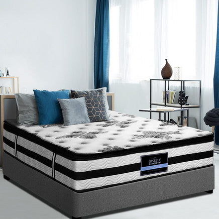 Giselle Bedding 34cm Mattress Euro Top Pocket Spring Single Furniture Kings Warehouse 
