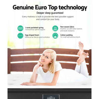 Giselle Bedding 34cm Mattress Euro Top Queen Furniture Kings Warehouse 