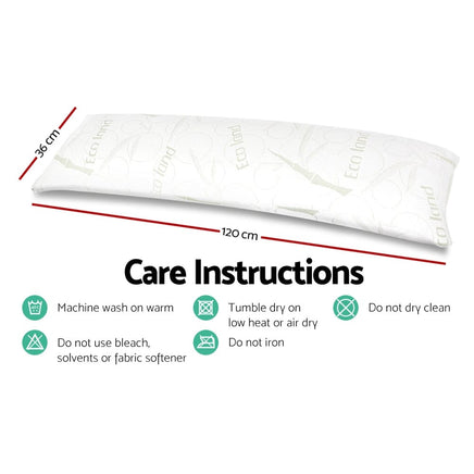 Giselle Bedding Body Support Pillow Bamboo Cover Home & Garden Kings Warehouse 