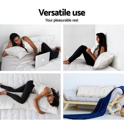 Giselle Bedding Body Support Pillow Bamboo Cover Home & Garden Kings Warehouse 