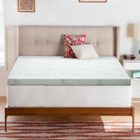 Giselle Bedding Cool Gel Memory Foam Mattress Topper w/Bamboo Cover 10cm - Queen Bedroom Makeover Kings Warehouse 