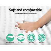 Giselle Bedding Foam Mattress Topper Egg Crate 5cm Double Furniture Kings Warehouse 