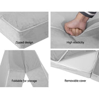 Giselle Bedding Foldable Mattress Folding Foam Bed Mat Light Grey Furniture Kings Warehouse 