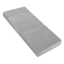 Giselle Bedding Foldable Mattress Folding Foam Bed Mat Light Grey Furniture Kings Warehouse 