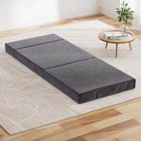 Giselle Bedding Foldable Mattress Folding Foam Bed Mat Single Grey Furniture Kings Warehouse 