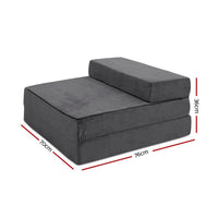 Giselle Bedding Foldable Mattress Folding Foam Bed Mat Single Grey Furniture Kings Warehouse 