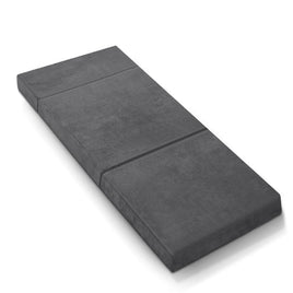 Giselle Bedding Foldable Mattress Folding Foam Bed Mat Single Grey Furniture Kings Warehouse 