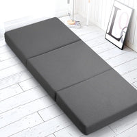 Giselle Bedding Foldable Mattress Folding Foam Bed Single Grey Furniture Kings Warehouse 