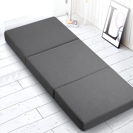 Giselle Bedding Foldable Mattress Folding Foam Bed Single Grey Furniture Kings Warehouse 