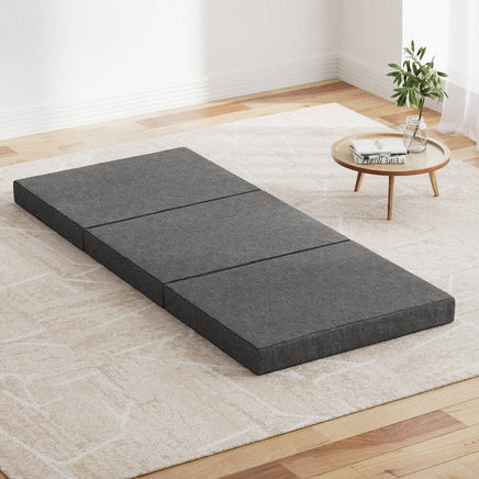 Giselle Bedding Foldable Mattress Folding Foam Bed Single Grey Furniture Kings Warehouse 