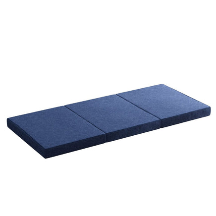 Giselle Bedding Foldable Mattress Folding Foam Single Blue Furniture Kings Warehouse 