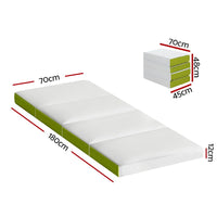 Giselle Bedding Foldable Mattress Folding Foam Single Green Home & Garden Kings Warehouse 