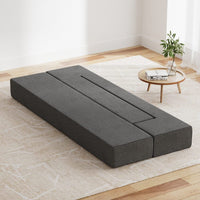 Giselle Bedding Foldable Mattress Folding Foam Sofa Bed Chair Grey Furniture Kings Warehouse 