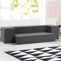 Giselle Bedding Foldable Mattress Folding Foam Sofa Bed Chair Grey Furniture Kings Warehouse 