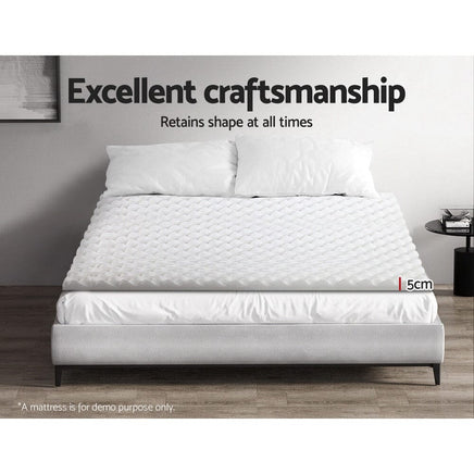 Giselle Bedding Mattress Topper Egg Crate Foam Toppers Bed Protector Underlay Q Furniture Frenzy Kings Warehouse 