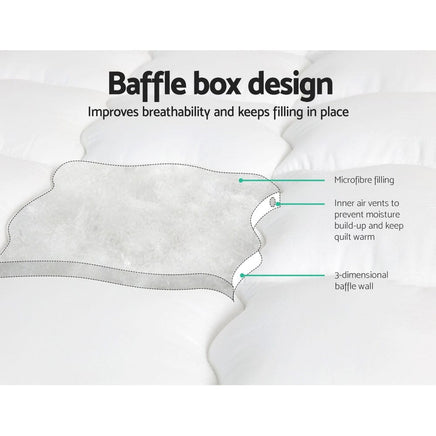 Giselle Bedding Mattress Topper Pillowtop - Single Furniture Kings Warehouse 