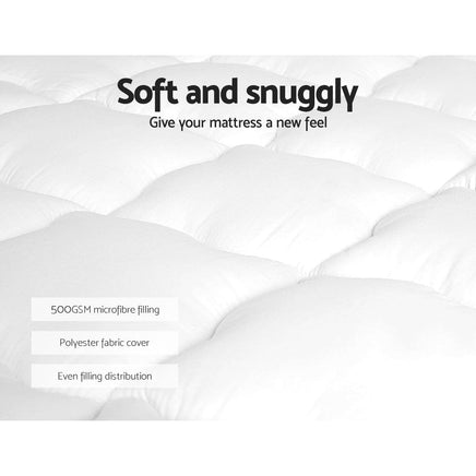 Giselle Bedding Mattress Topper Pillowtop - Single Furniture Kings Warehouse 