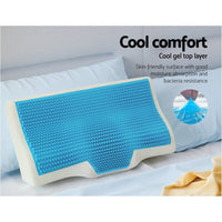 Giselle Bedding Memory Foam Contour Pillow Cool Gel Bamboo Cover Home & Garden Kings Warehouse 