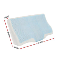 Giselle Bedding Memory Foam Contour Pillow Cool Gel Bamboo Cover Home & Garden Kings Warehouse 