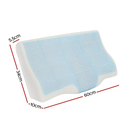 Giselle Bedding Memory Foam Contour Pillow Cool Gel Bamboo Cover Home & Garden Kings Warehouse 