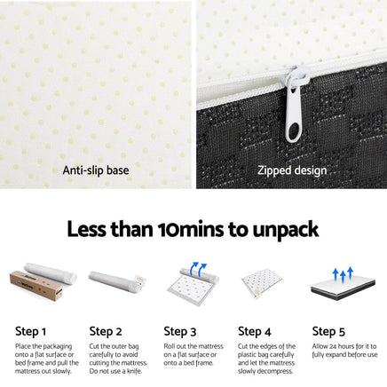 Giselle Bedding Memory Foam Mattress Bed Cool Gel Non Spring 25cm King Single Furniture Kings Warehouse 