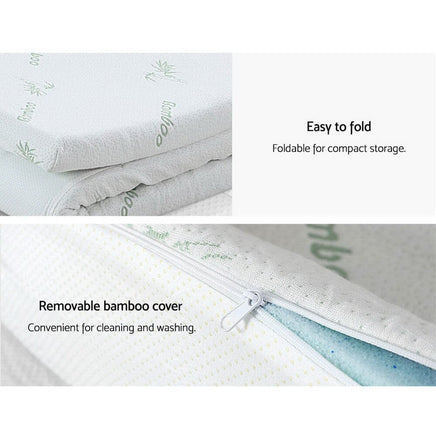 Giselle Bedding Memory Foam Mattress Topper 11-Zone 8cm Double Furniture Kings Warehouse 